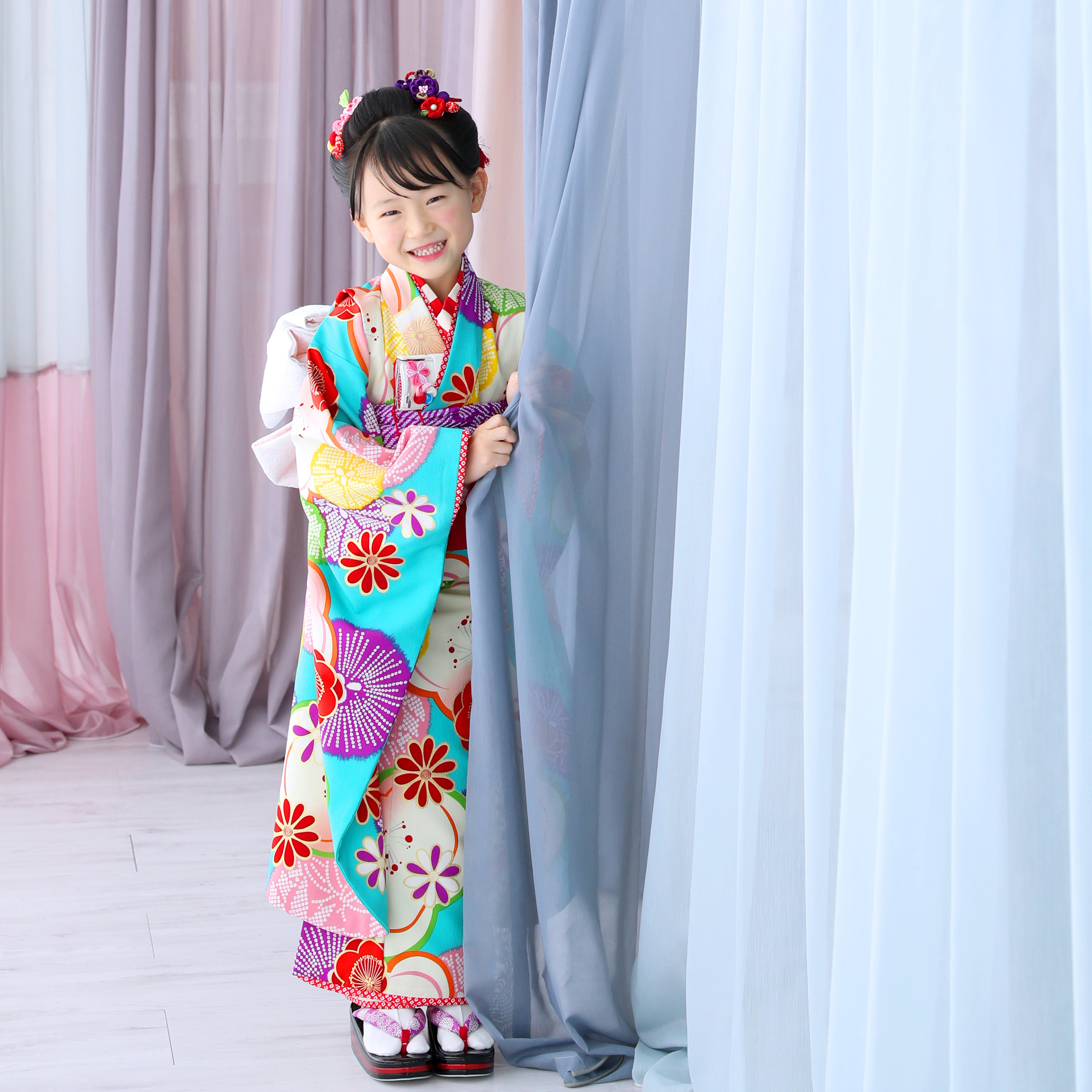 7G-21｜七五三着物｜7歳｜青緑｜衣装レンタルショップAhaha Closet 